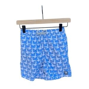 Tom & Teddy Australian swim trunks for boys.  Seagull‎ bird print. Sz 7/8
